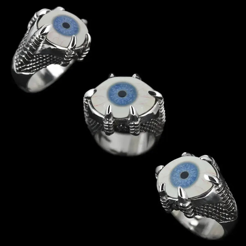 Claw Eye Ring Blue #10 Curiouser Collective