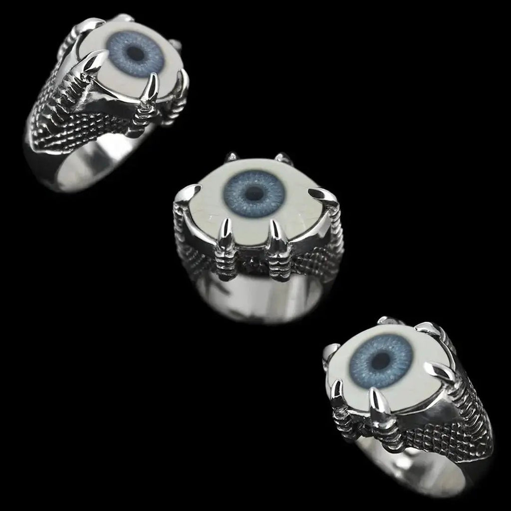 Claw Eye Ring Blue #13 Curiouser Collective