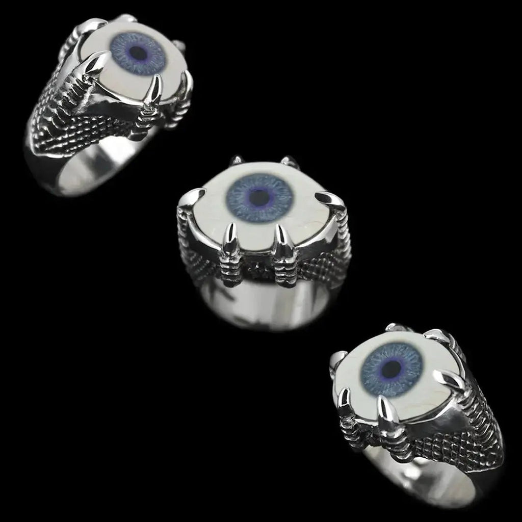 Claw Eye Ring Blue #7 Curiouser Collective