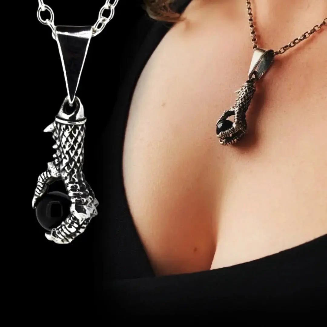 Dragon Claw Pendant Holding Gem | Curiouser Collective