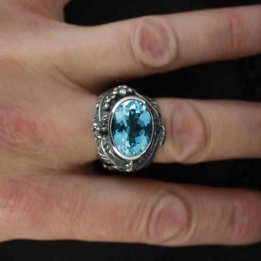 Dumbledore Ring Topaz - Blue - H.P | Curiouser Collective