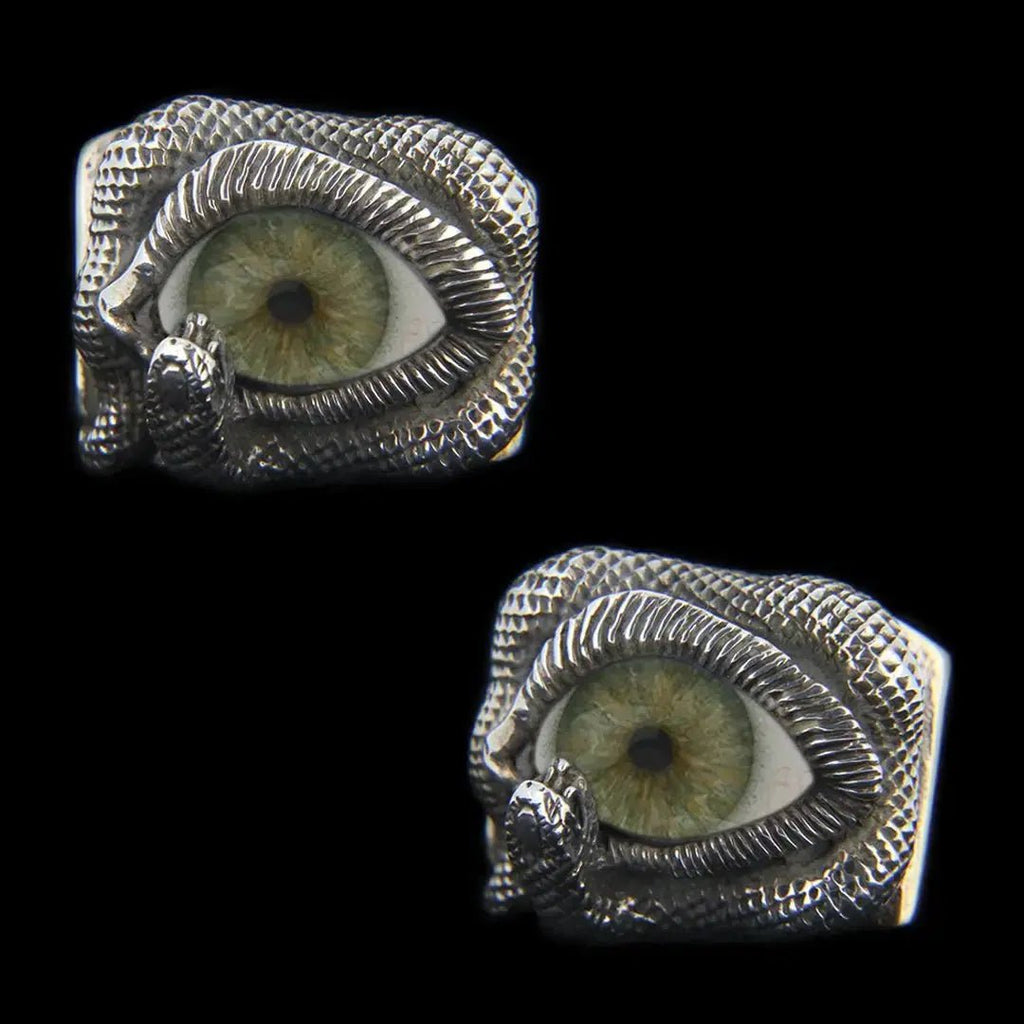 Eye & Snake Ring - Green Curiouser Collective