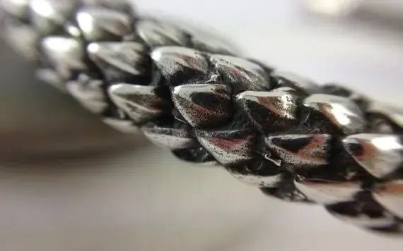 Hand Made Silver Catkin Cuff Bangle Curiouser Collective