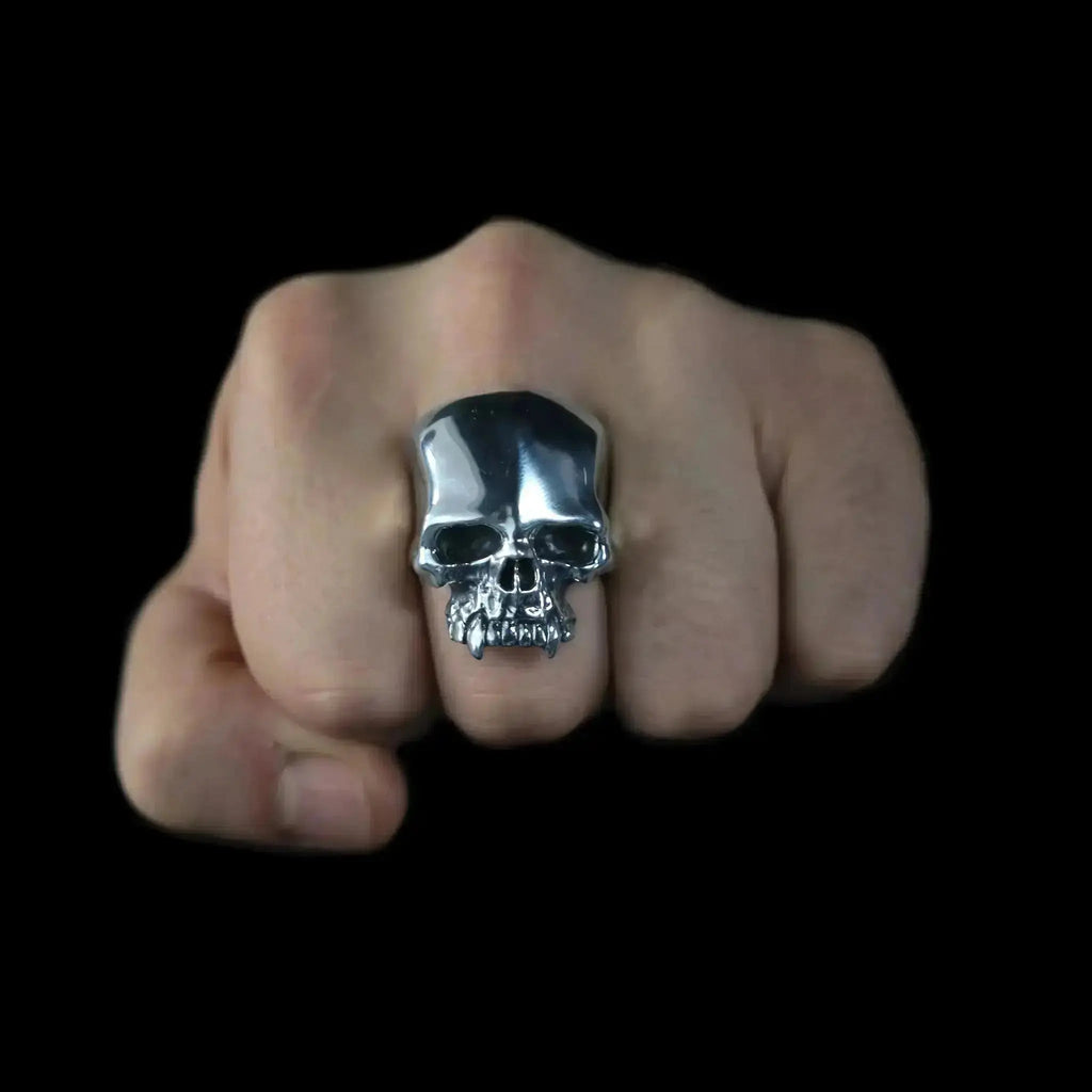 Large Cain & Abel Skull Ring... Curiouser Collective