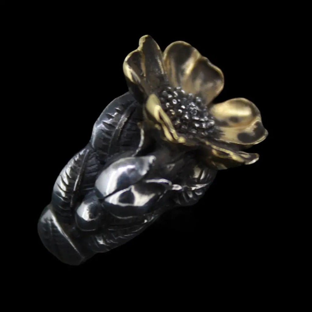 Poppy Ring - Gold Plated leafs Curiouser Collective