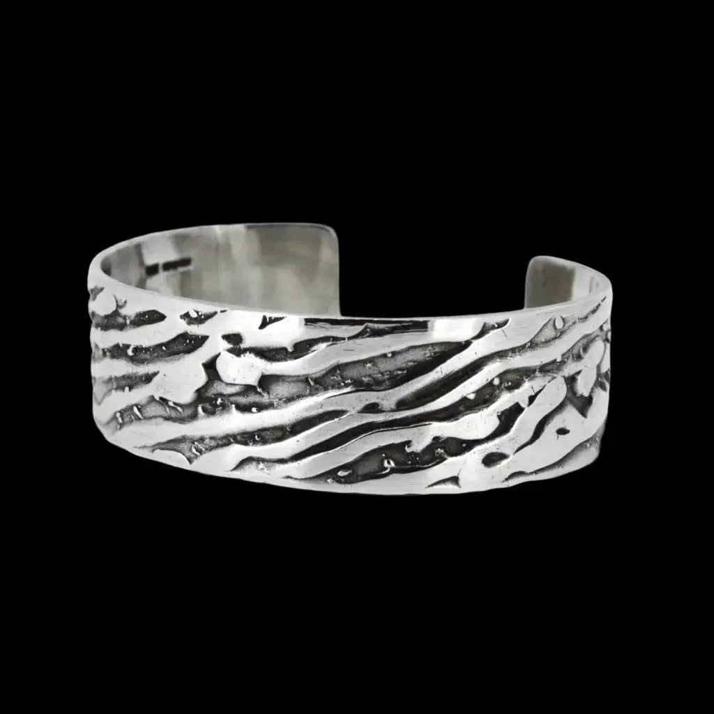 Silver 925 Water Mark Cuff/Bangle Curiouser & Curiouser