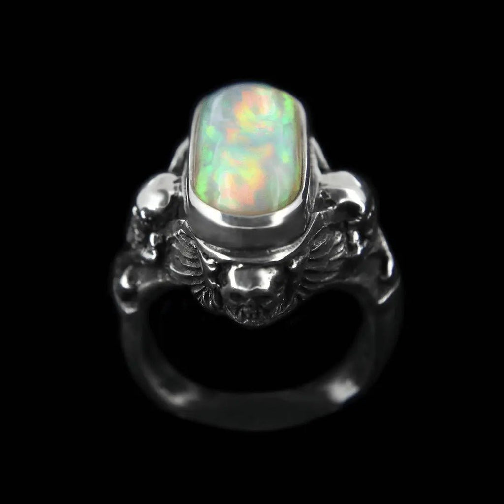 Skull & Cross Bone Ring - Opal Curiouser Collective