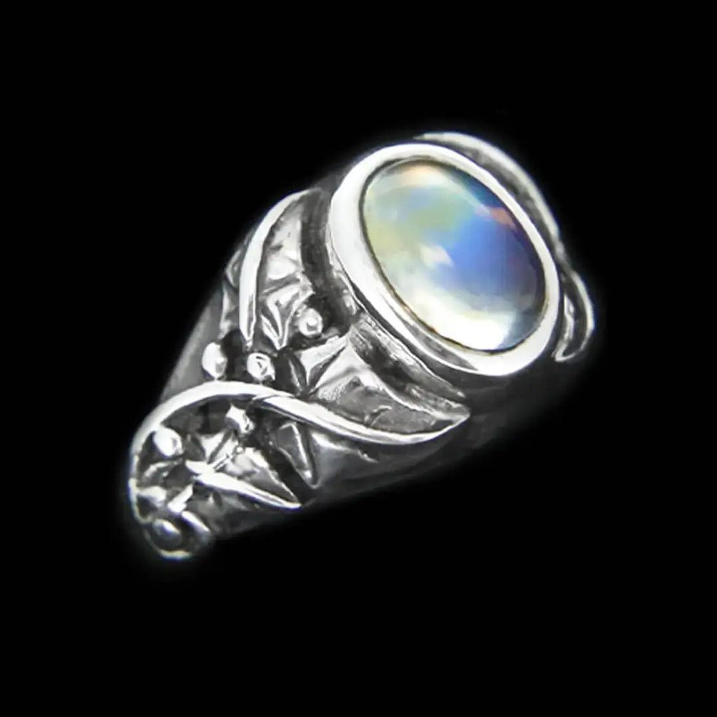 Small Ivy Leaf Ring - Moonstone Curiouser Collective