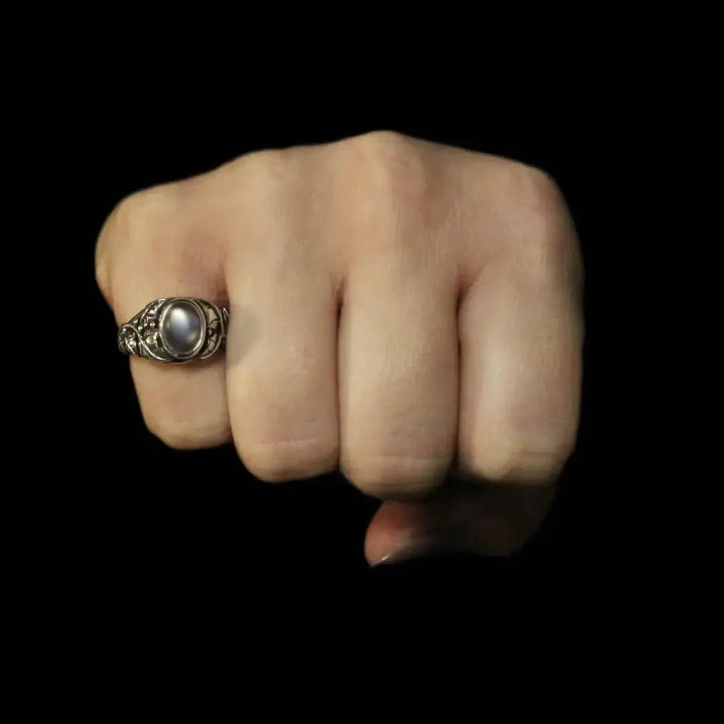 Small Ivy Leaf Ring - Moonstone Curiouser Collective