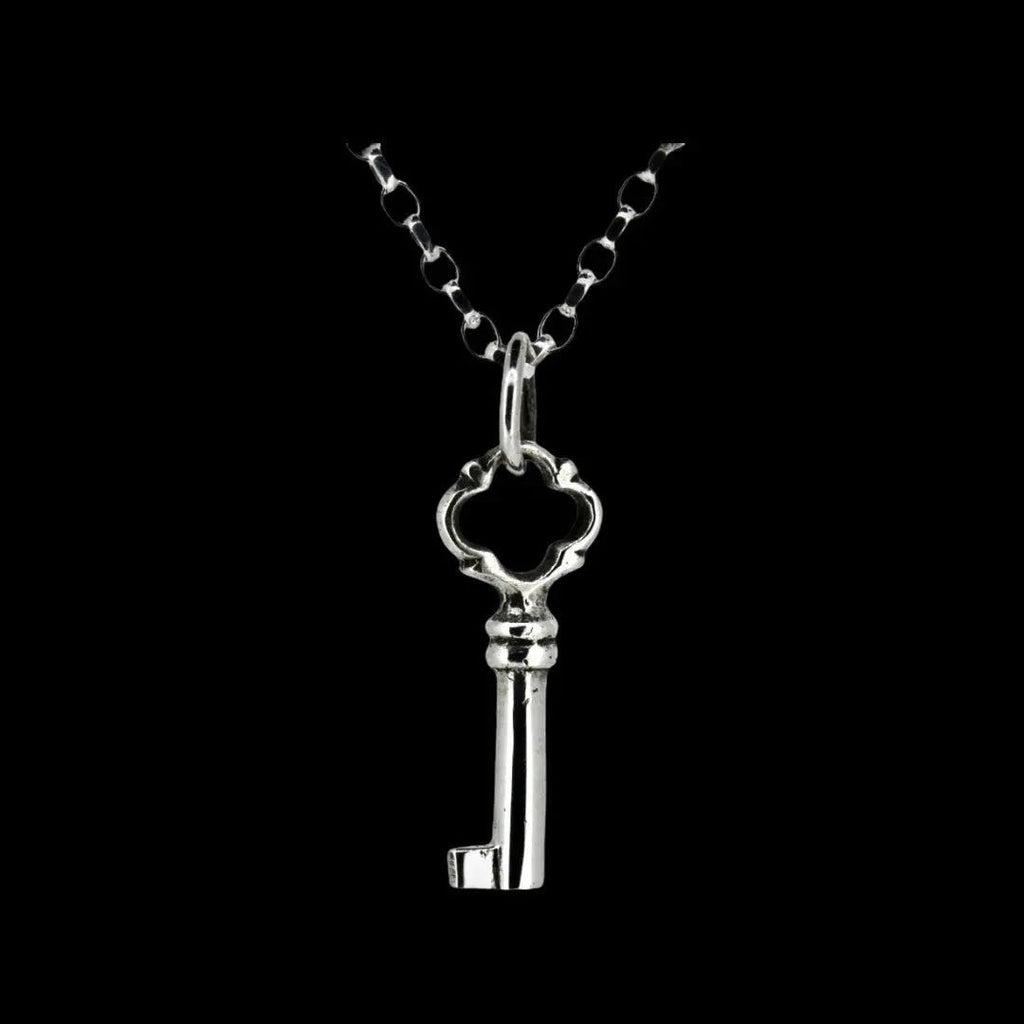 Tiny silver Key Pendant Curiouser Collective