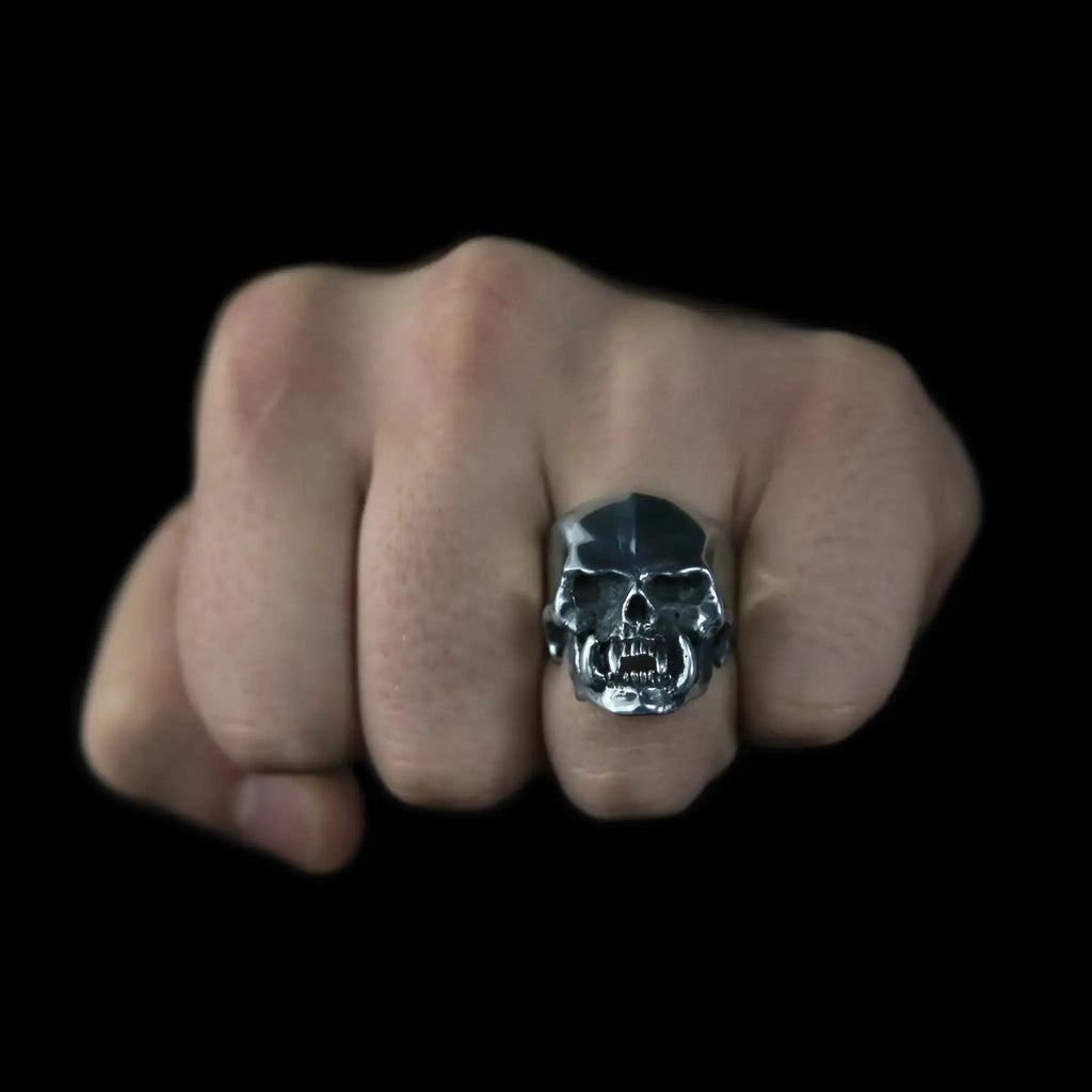 Tusked Skull Ring Curiouser Collective