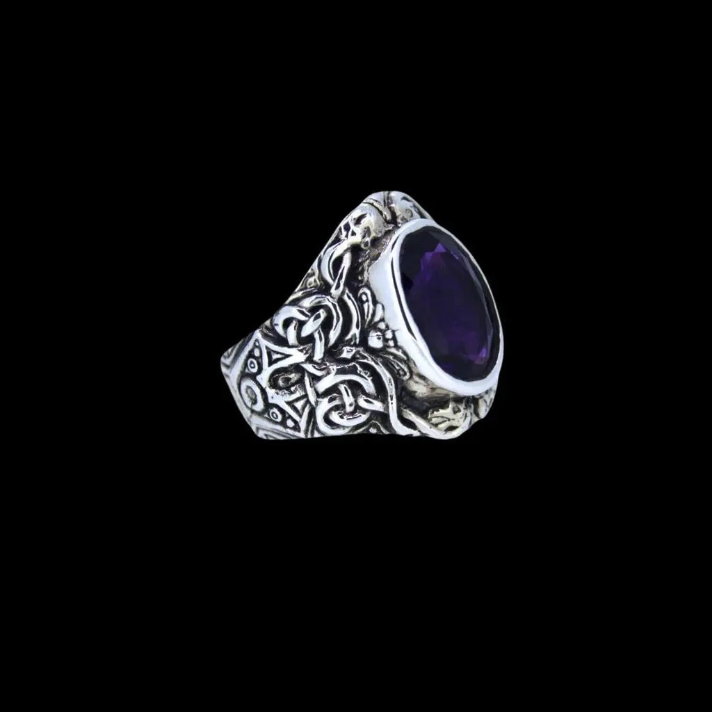 Celtic Amethyst Stone Ring Curiouser Collective