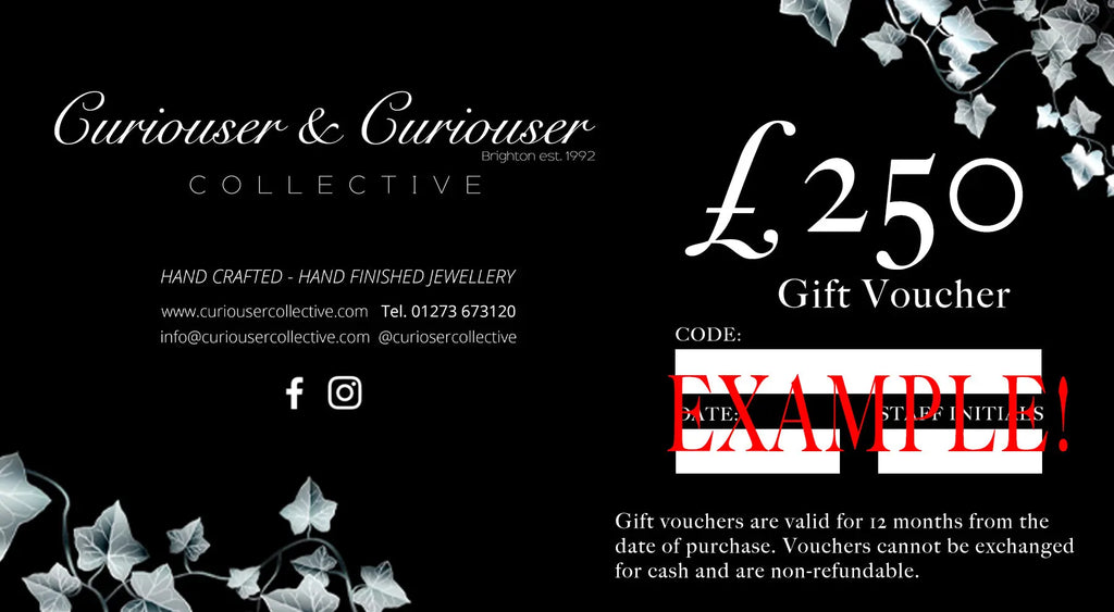Curiouser Collective Gift Vouchers ONLINE ONLY Curiouser Collective