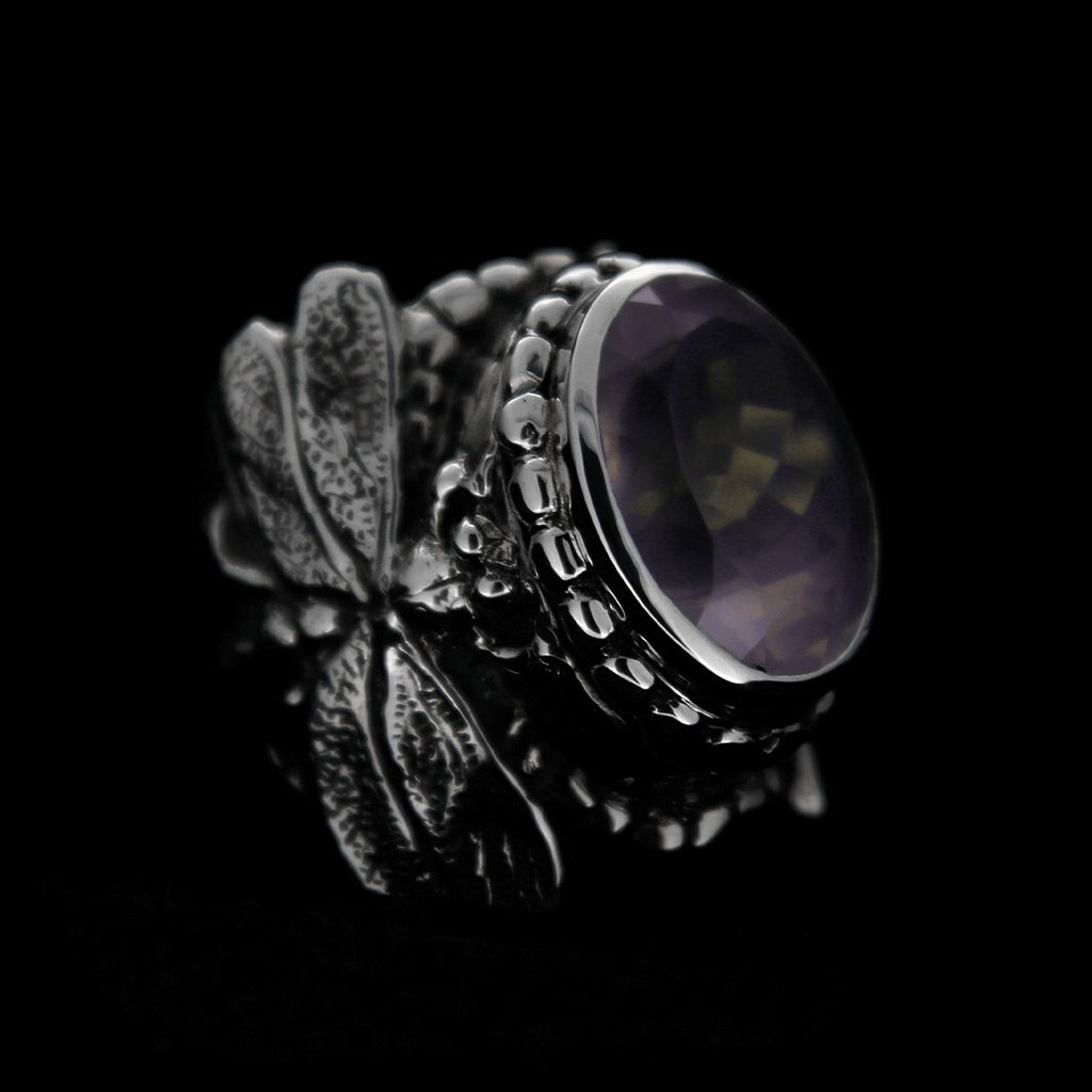 Large Dragonfly Ring - Rose Quartz Curiouser Collective