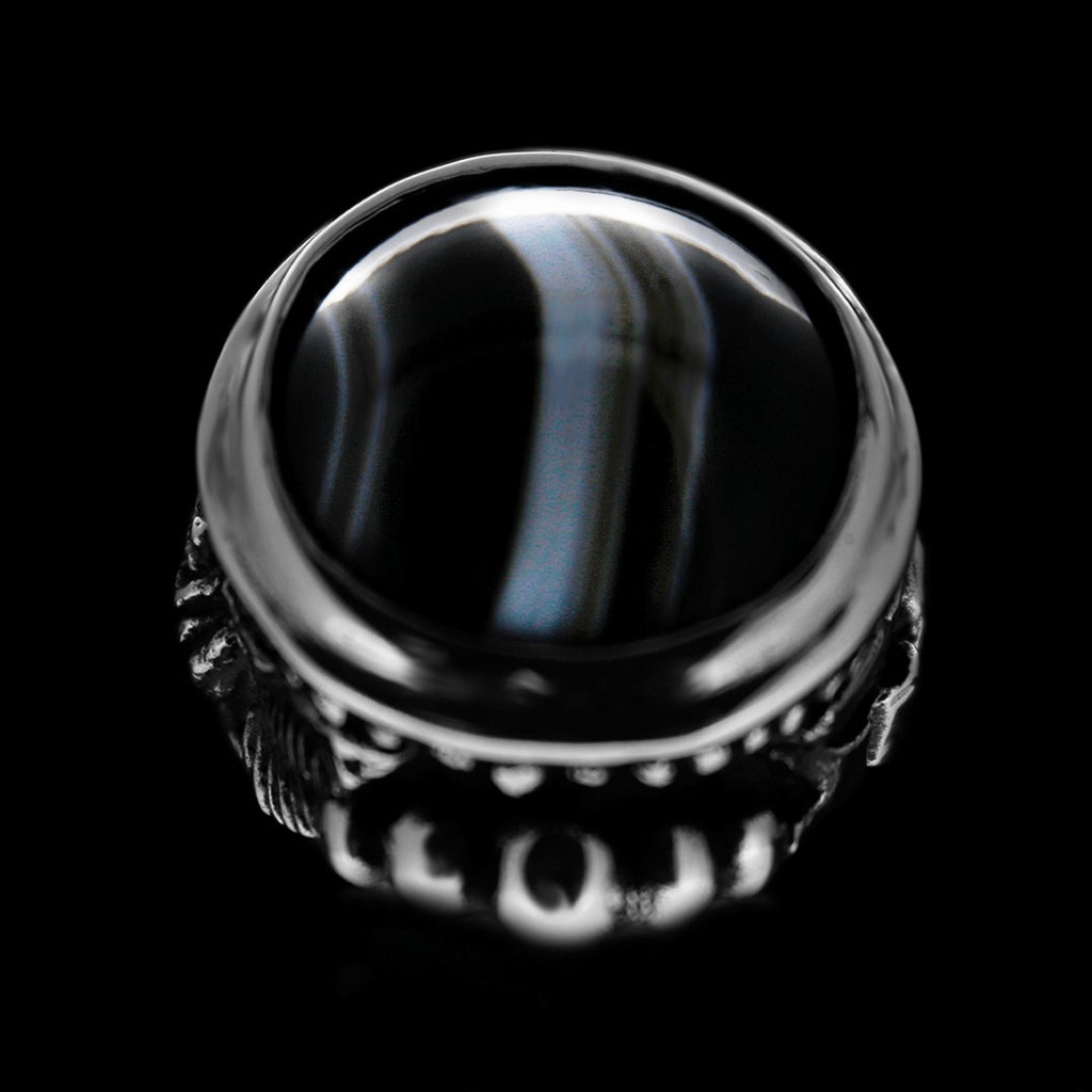 Large Pro Noblem Ring - Round Victorian Onyx. Curiouser Collective