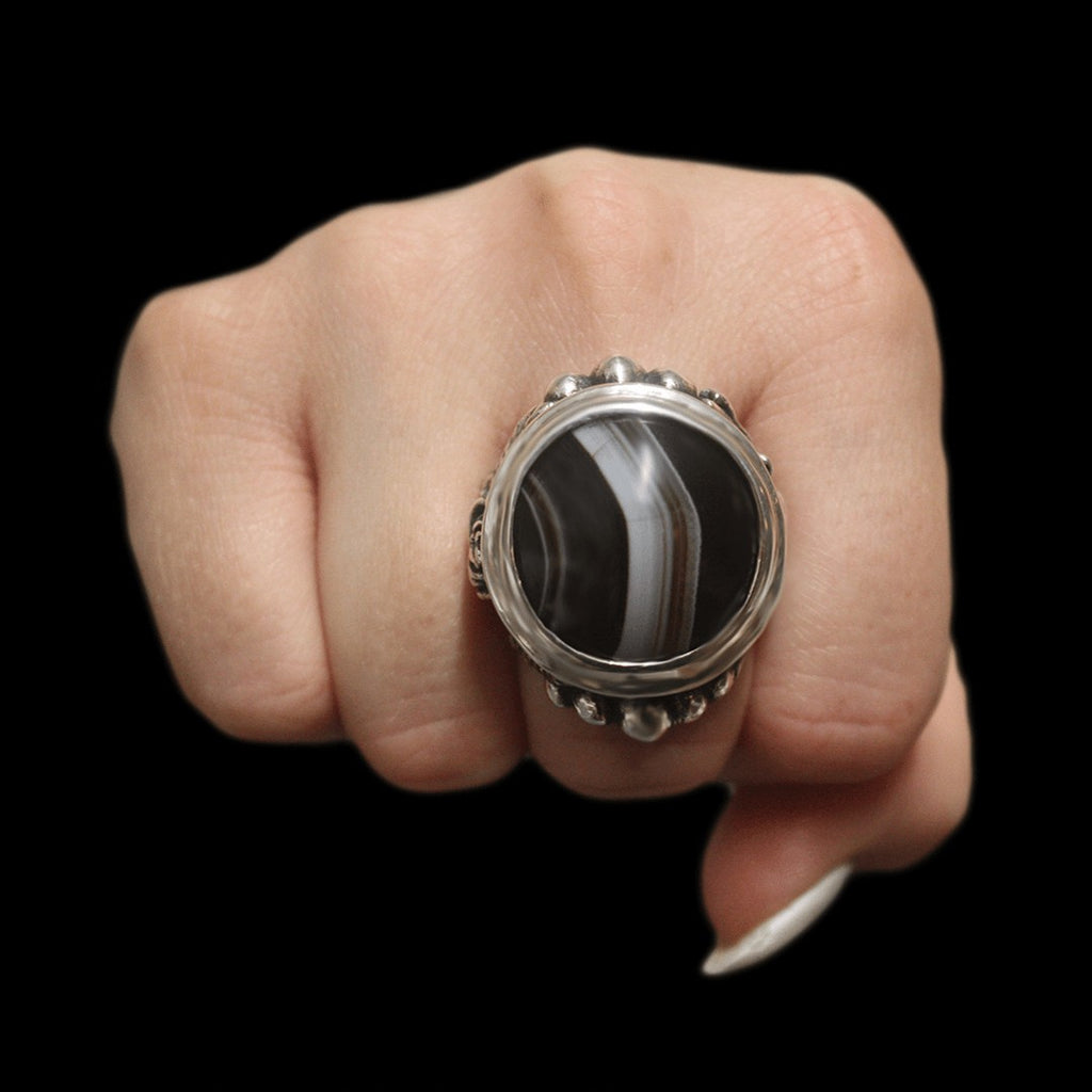 Large Pro Noblem Ring - Round Victorian Onyx.... Curiouser Collective