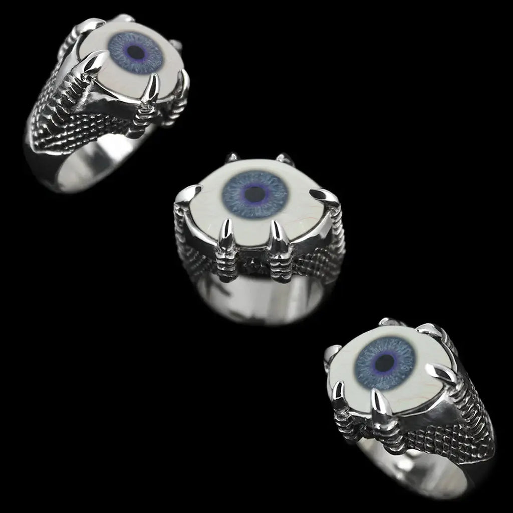 Monster Eye Ring Blue #7 Curiouser Collective