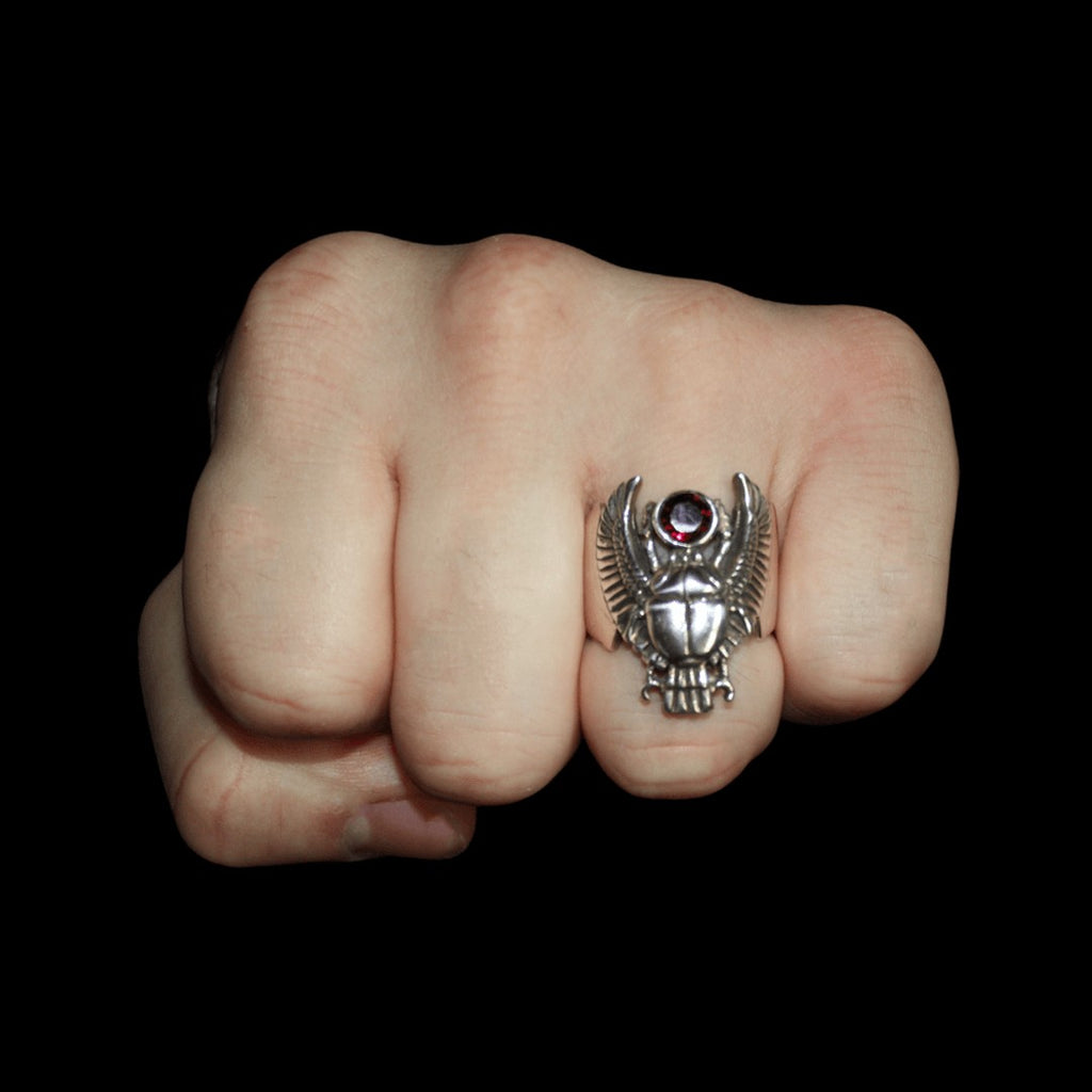 The Stoned  Scarab Ring. Curiouser Collective