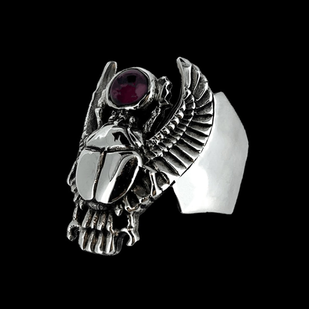 The Stoned  Scarab Ring.. Curiouser Collective